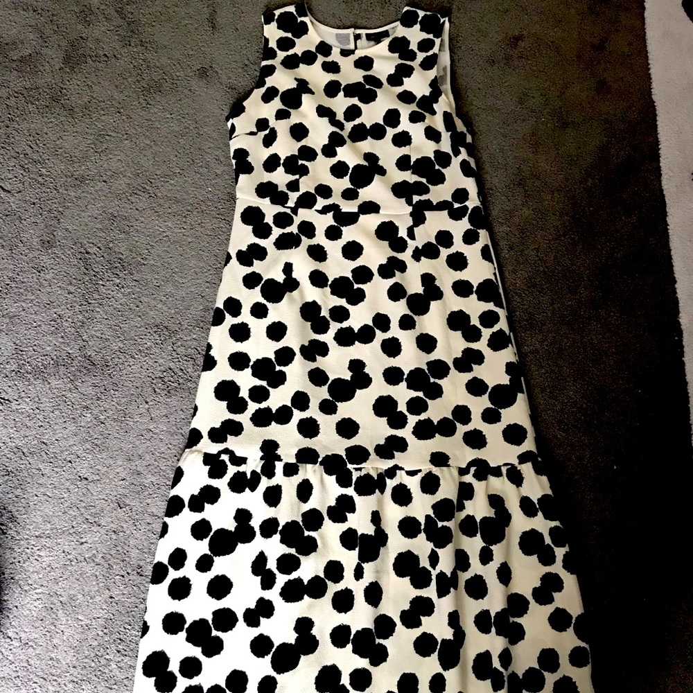 Who What Wear black and white sleeve midi dress